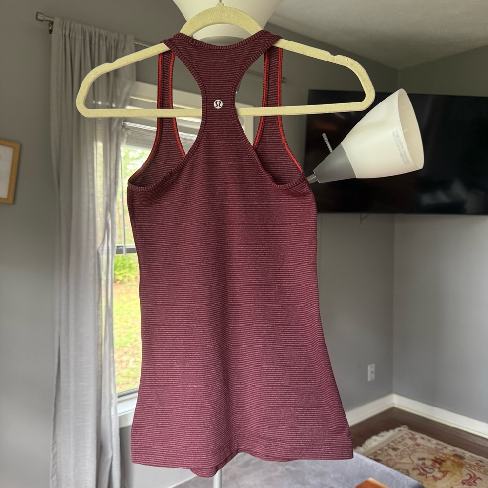 Lululemon Burgundy Ribbed Racerback Tank